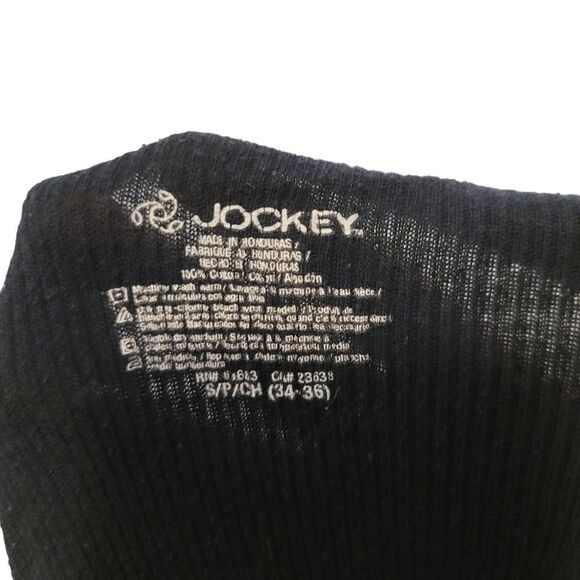 2/$20 Jockey Black 100% Cotton Tank Top Size: Small - Picture 5 of 5